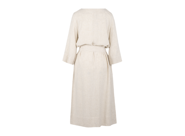 Hedvig Dress Sand Melange M Tie belt midi dress 
