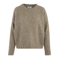 Leslie Sweater Chocolate Chip XS Crew neck alpaca sweater