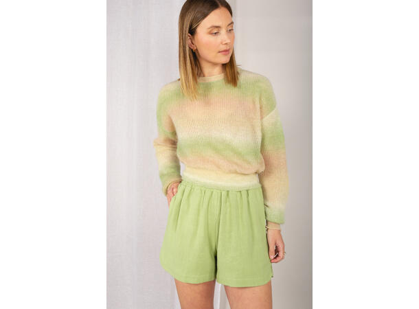 Levine Sweater Lime multi XS Rainbow mohair sweater 