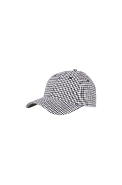 London Cap Cream One Size Houndstooth pattern cap