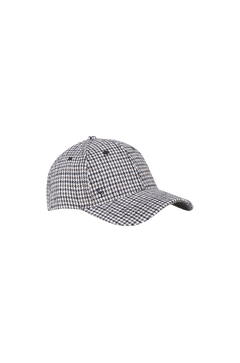 London Cap Cream One Size Houndstooth pattern cap