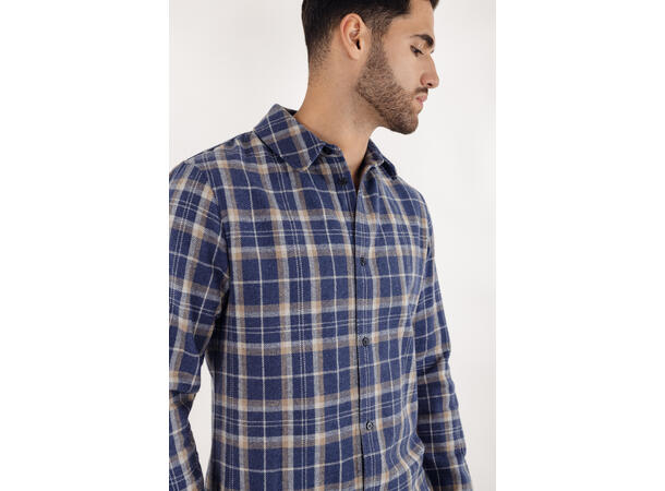 Luis Shirt Denim L Check Shirt 