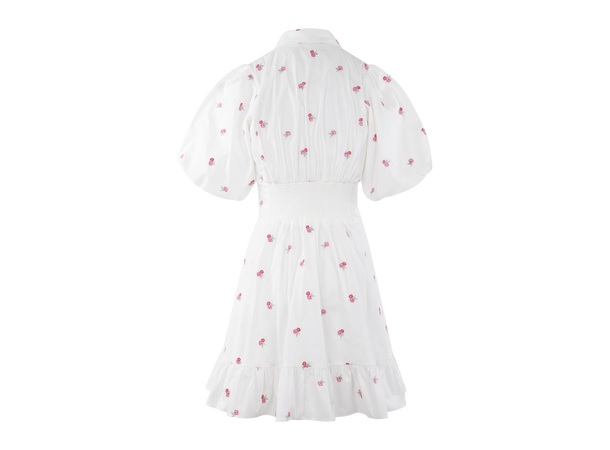 Makayla Dress Sachet Pink M Embroidery poplin dress 