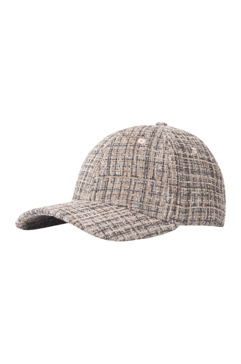 Monaco Cap Mid Brown One Size Boucle Cap