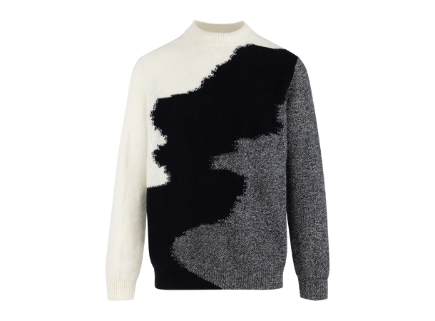 Intarsia knit sweater hotsell