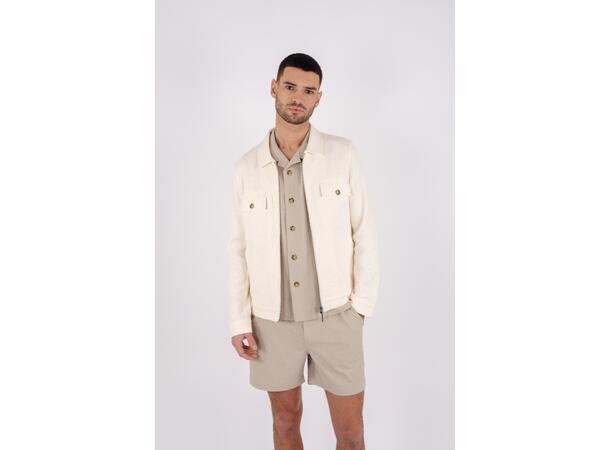 Rudi Jacket Cream XXL Heavy slub zip jacket 