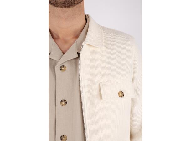 Rudi Jacket Cream XXL Heavy slub zip jacket 