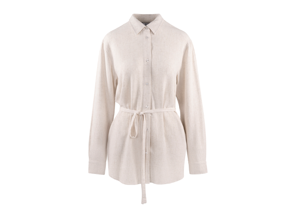 Silje Shirt Sand melange S Oversize slub shirt 