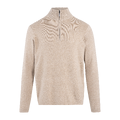 Trym Half-zip Sand S Soft knit viscose sweater