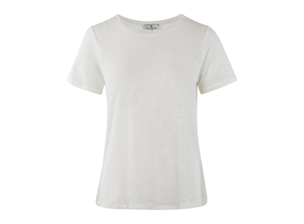 Alicia Tee White M Basic linen t-shirt 