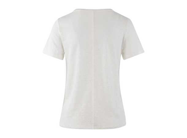 Alicia Tee White M Basic linen t-shirt 
