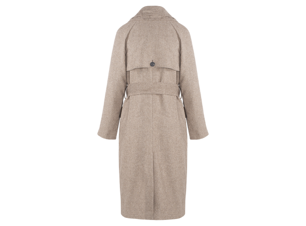 Angela Coat Camel XL Herringbone wool coat 