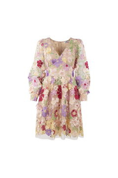 Avery Dress 3D flower mini dress