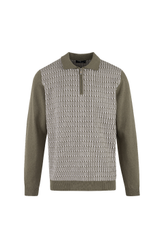 Balin Half-zip Cabel knit half-zip pique