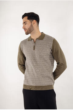 Balin Half-zip Cabel knit half-zip pique