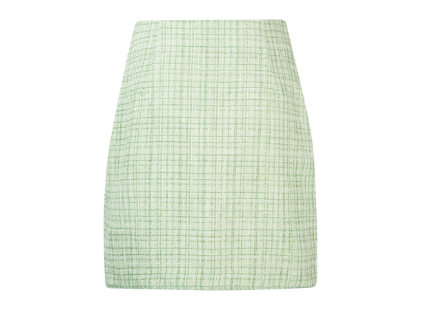 Barbro Skirt Pistachio S Boucle mini skirt 