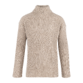Franklin Turtle Camel S Rib knit wool sweater