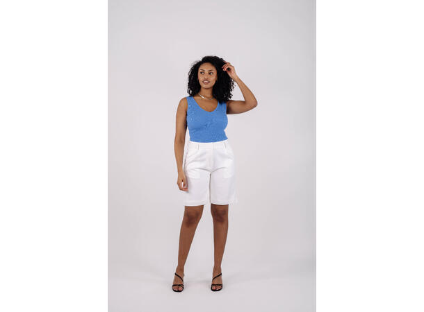 Freia Shorts White S Linen city shorts 