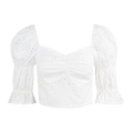 Jlo Top White S Broderi anglaise top