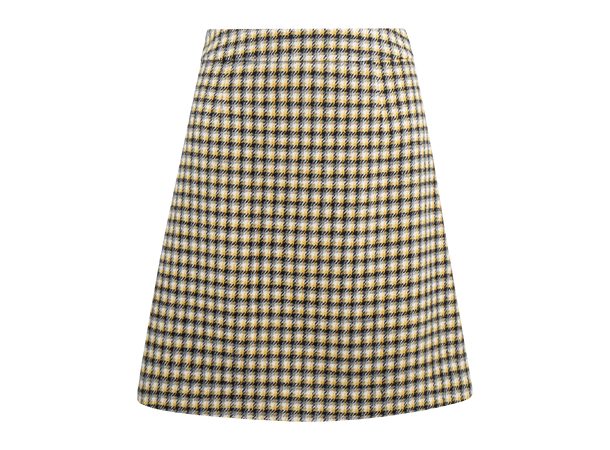 Yellow plaid a line skirt cheap