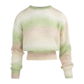Levine Sweater Lime multi S Rainbow mohair sweater