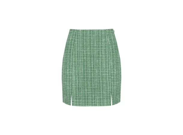 Lin Skirt Green multi S Mini boucle  skirt 