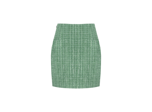 Lin Skirt Green multi S Mini boucle  skirt 