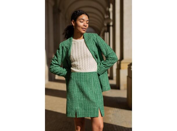 Lin Skirt Green multi S Mini boucle  skirt 
