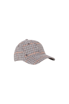 London Cap Camel One Size Houndstooth pattern cap