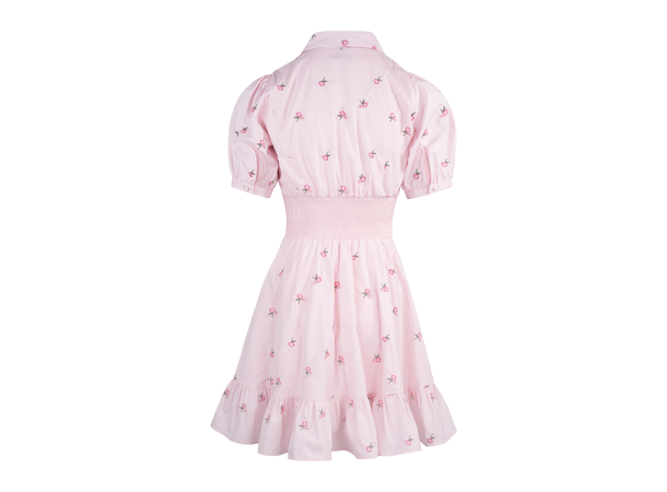 Mira Dress Pink XS Poplin embroidery dress 