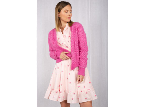 Mira Dress Pink XS Poplin embroidery dress 