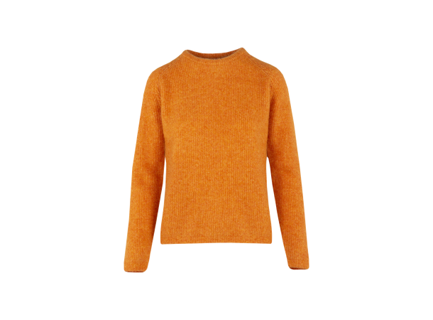 Mira Sweater Persimmon orange XS Raglan cable detail sweater 