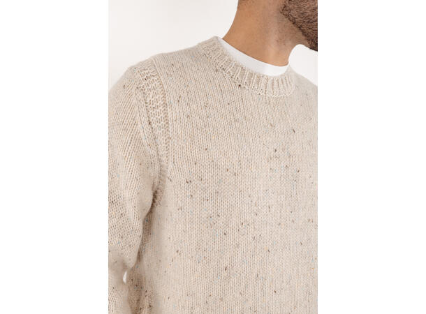 Mozart Sweater Chalk L Neps knit r-neck