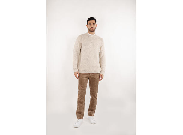 Mozart Sweater Chalk L Neps knit r-neck 