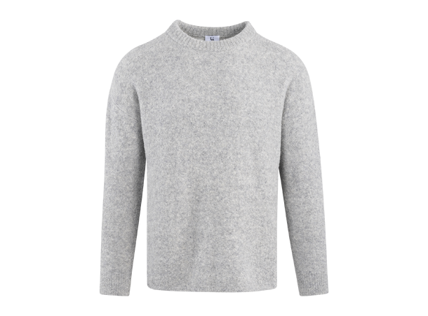 Perot Sweater Grey Melange XXL Teddy knit mock neck 