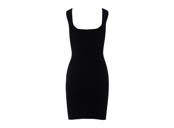 Shayden Dress Black M Sweetheart rib mini dress 