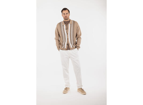 Winston Cardigan Sand M Knitted button sweater 