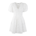 Zoey Dress White XS 3D embroidery flower dress