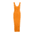Stine midi dress Bright orange XS Viscose knit midi dress 