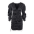 Kiki Dress Black XS Gathered satin dress 