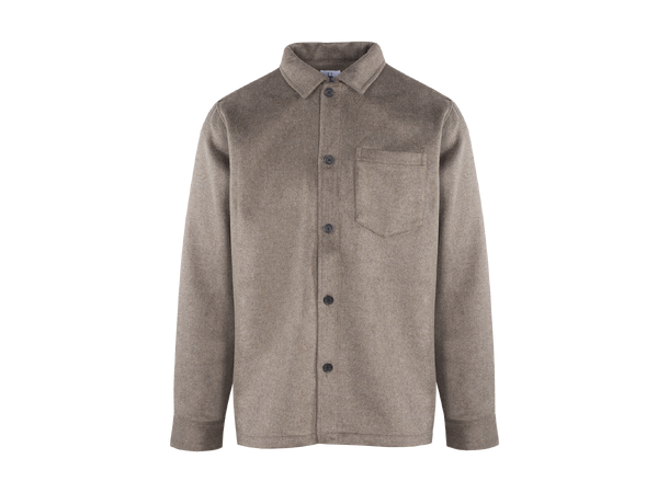 Aligo Overshirt Mid Brown S Wool twill overshirt 