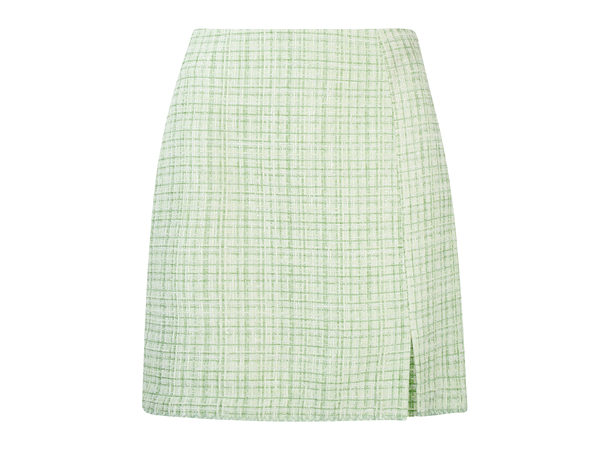 Barbro Skirt Pistachio M Boucle mini skirt 