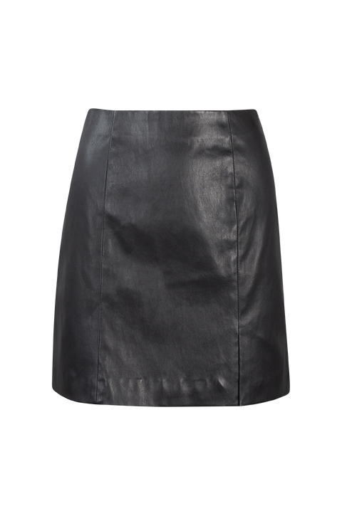 Bell Skirt Leather mini skirt