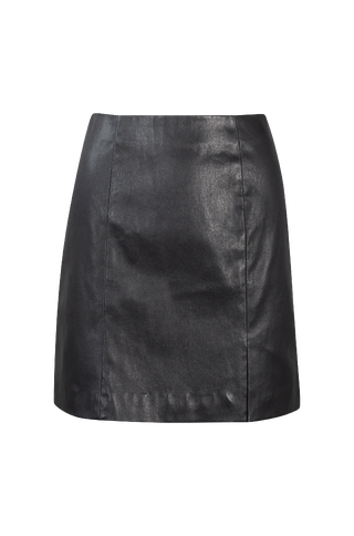 Bell Skirt Leather mini skirt