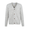 Bo Cardigan Light Grey Melange S Wool structure cardigan