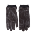 Carli Glove Dark Brown S Leather glove with snap