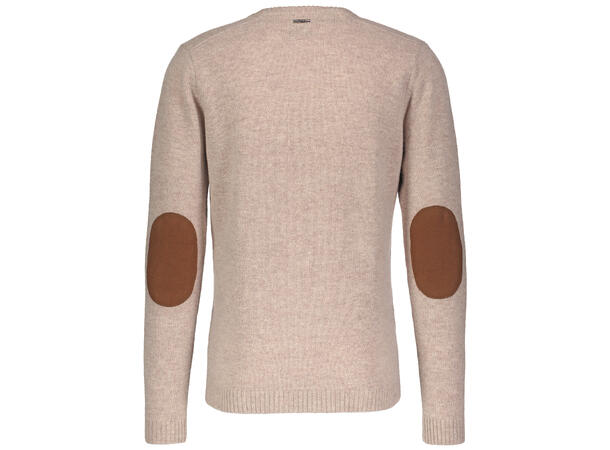 Eric Sweater Latte S Basic lambswool r-neck 