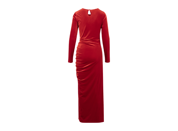 Fabienne Dress Lipstick Red M Maxi velour dress 