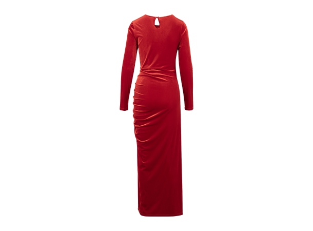 Fabienne Dress Lipstick Red M Maxi velour dress