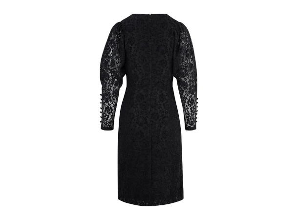 Mirabel Dress Black S Velour lace dress